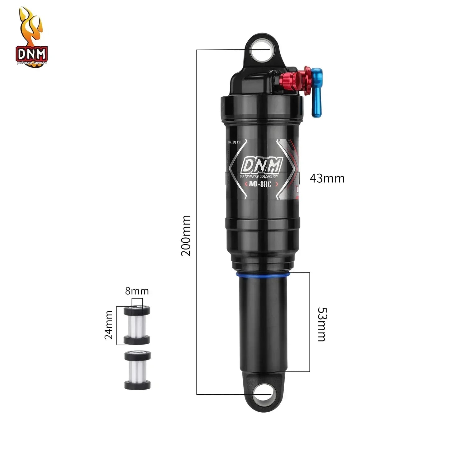 Bicycle Air Shock Absorber 165/190/200/210mm/230mm Soft Tail Mountain Bike Air Pressure Back Chamber MTB Rear Shock Absorbers