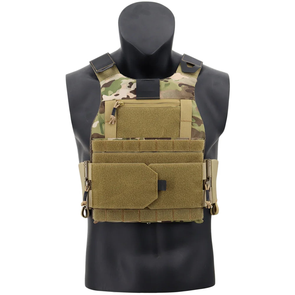 VULPO FCSK 2.0 Lightweight Tactical Vest – Quick Release Airsoft Combat Vest with Cummerbund