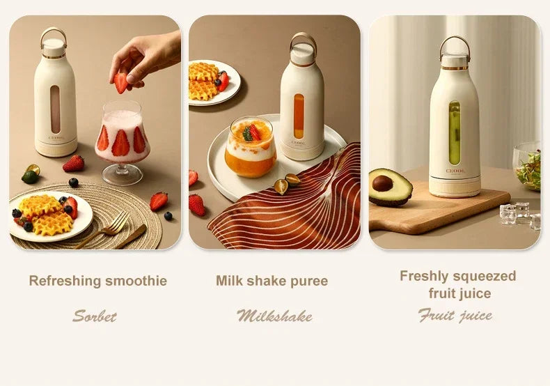 400ML Portable USB Rechargeable Blender – Fresh Fruit Smoothie Maker Cup
