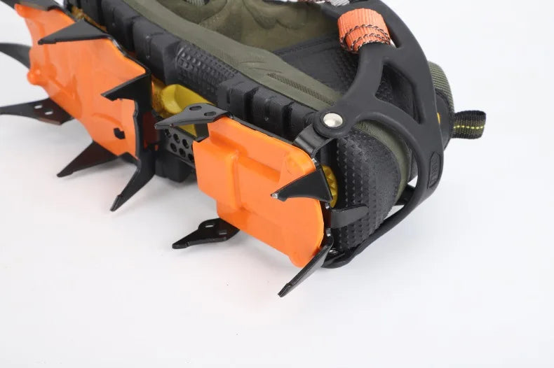 12-Tooth Stainless Steel Ice Snow Crampons – Anti-Slip Climbing Shoe Grips