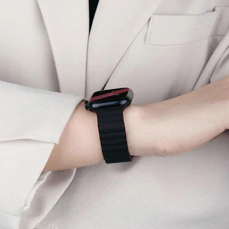 Magnetic Silicone Apple Watch Band – Sport Strap for iWatch All Series