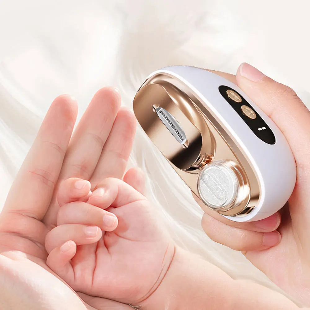 2-in-1 Electric Nail Clipper Set – Anti-Splash Trimmer for Adults & Babies