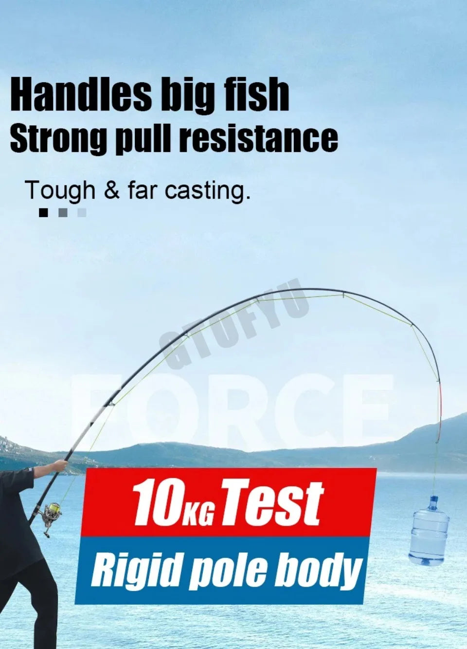 200g Lure 4.5/5.4m Sea Fishing Rod 36T Carbon Fiber Distance Throwing Ocean Boat Fishing Spinning Rod Super Hard Telescopic Rod