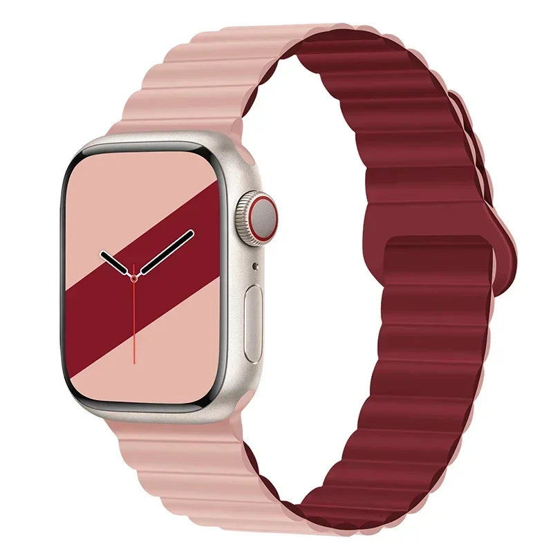 Magnetic Silicone Apple Watch Band – Sport Strap for iWatch All Series
