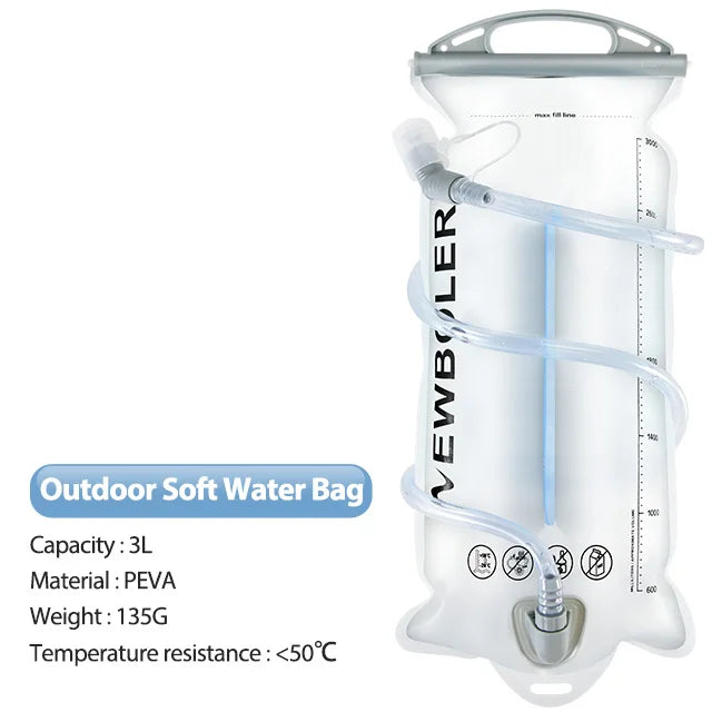 NEWBOLER  2L Water Bladder Hydration Pack Reservoir BPA Free PEVA Water Storage Bag for Camping Cycling Running Hiking