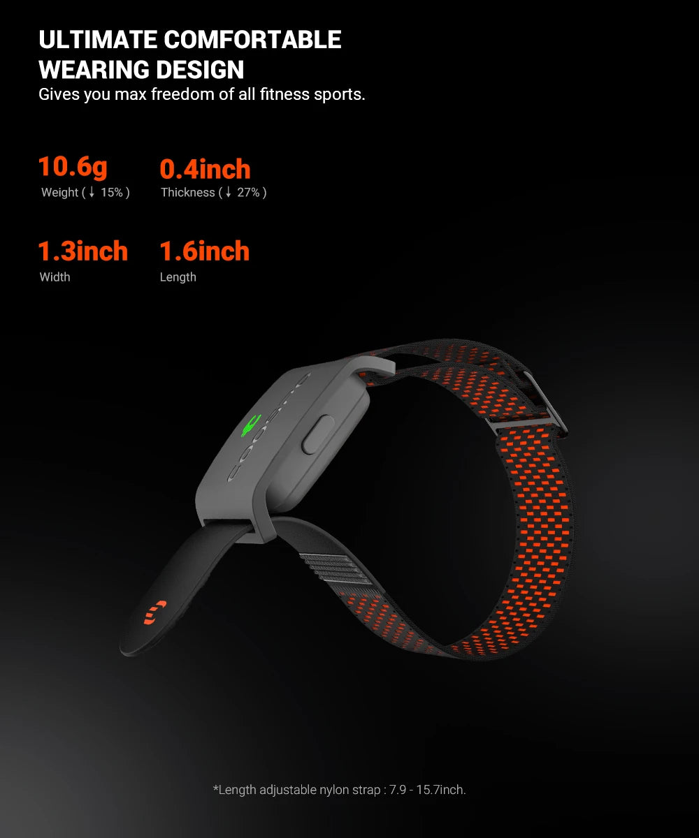COOSPO HW9 HRM Sensor Armband Heart Rate Monitor with HR Zones/Calories for Fitness Running BLE5.0 ANT+ for Peloton,Zwift,Wahoo