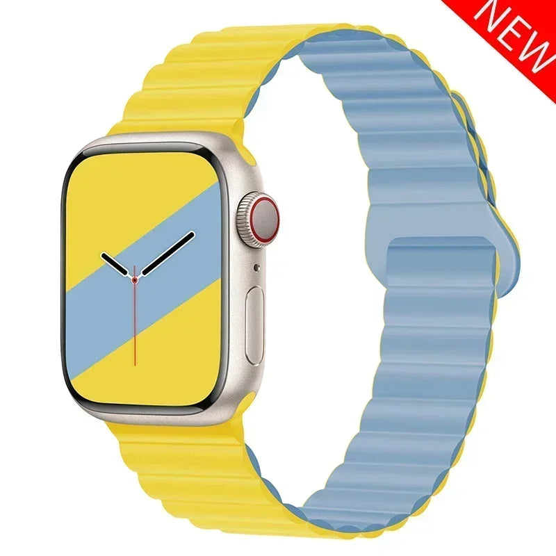Magnetic Silicone Apple Watch Band – Sport Strap for iWatch All Series