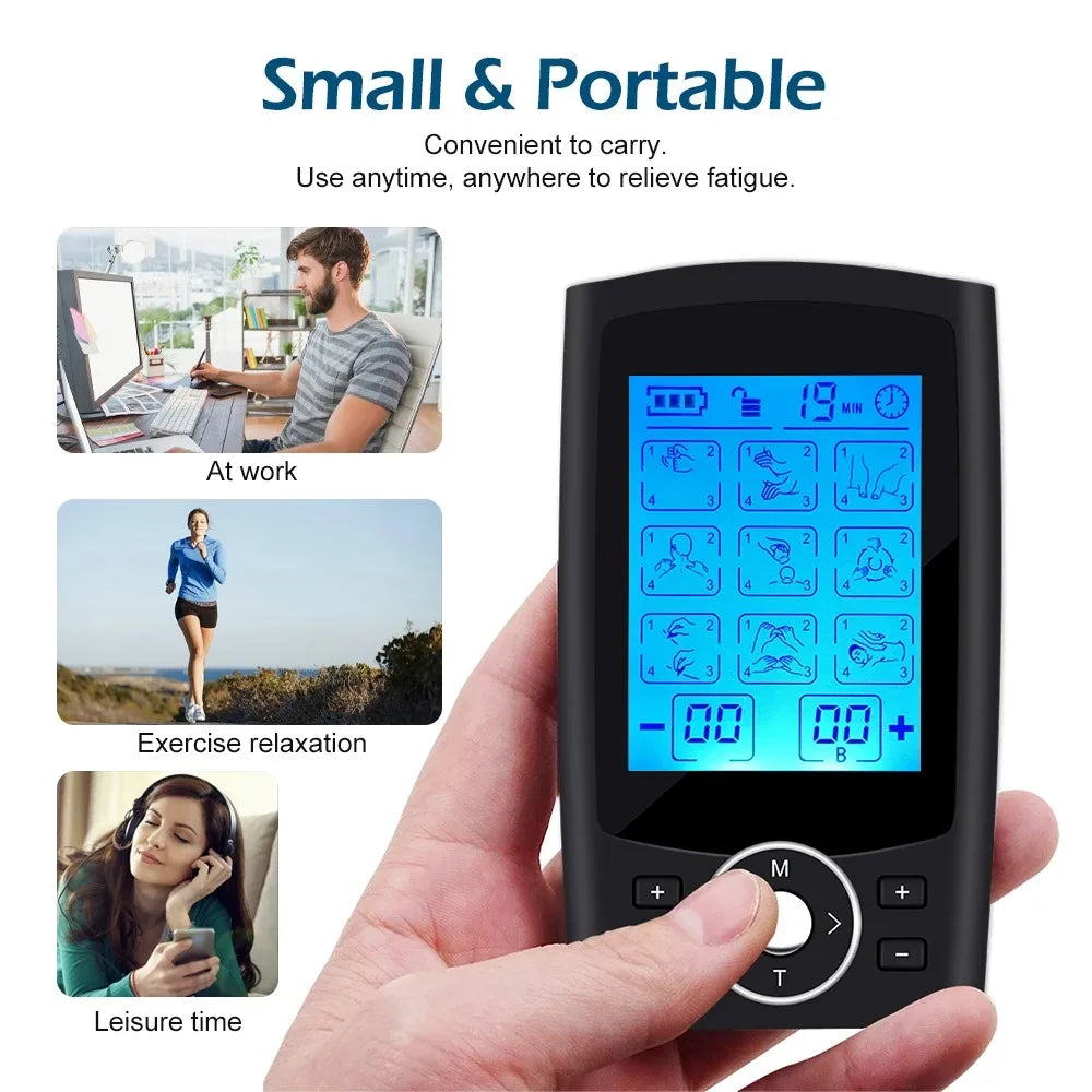 36-Mode Electric Pulse Muscle Stimulator – Acupuncture Massage Device for Back Pain Relief