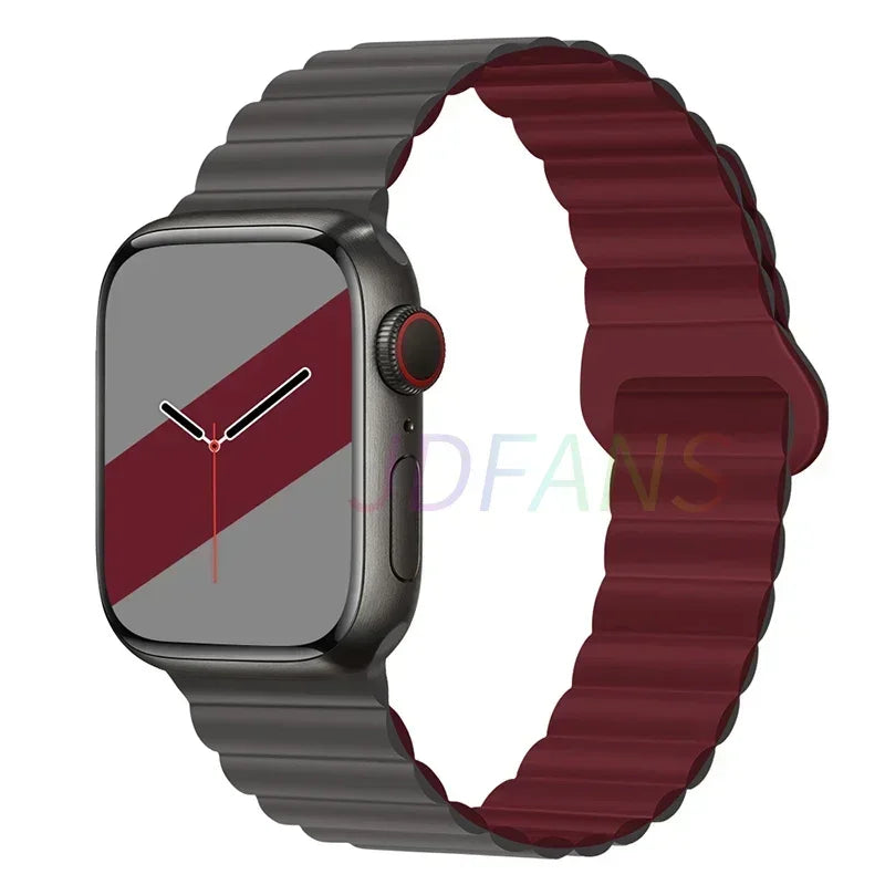 Magnetic Silicone Apple Watch Band – Sport Strap for iWatch All Series