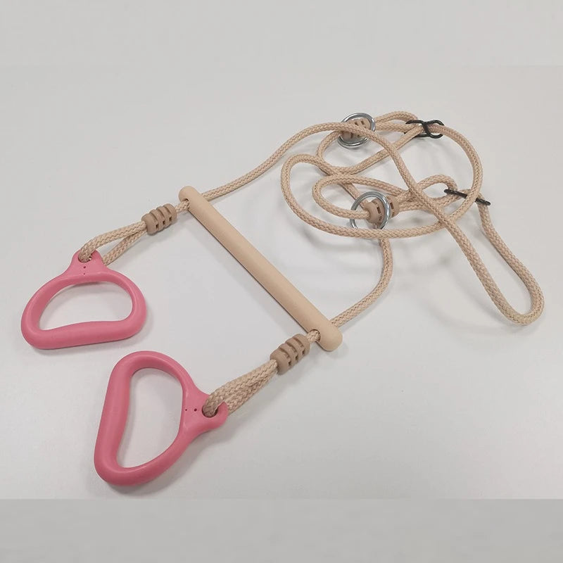 Stable Adjustable Trapeze Swing Rings Bar Home Core Training Kids Backyard Playground Professional Outdoor Indoor Fitness Gear