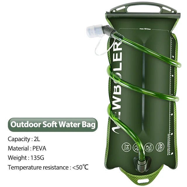 NEWBOLER  2L Water Bladder Hydration Pack Reservoir BPA Free PEVA Water Storage Bag for Camping Cycling Running Hiking