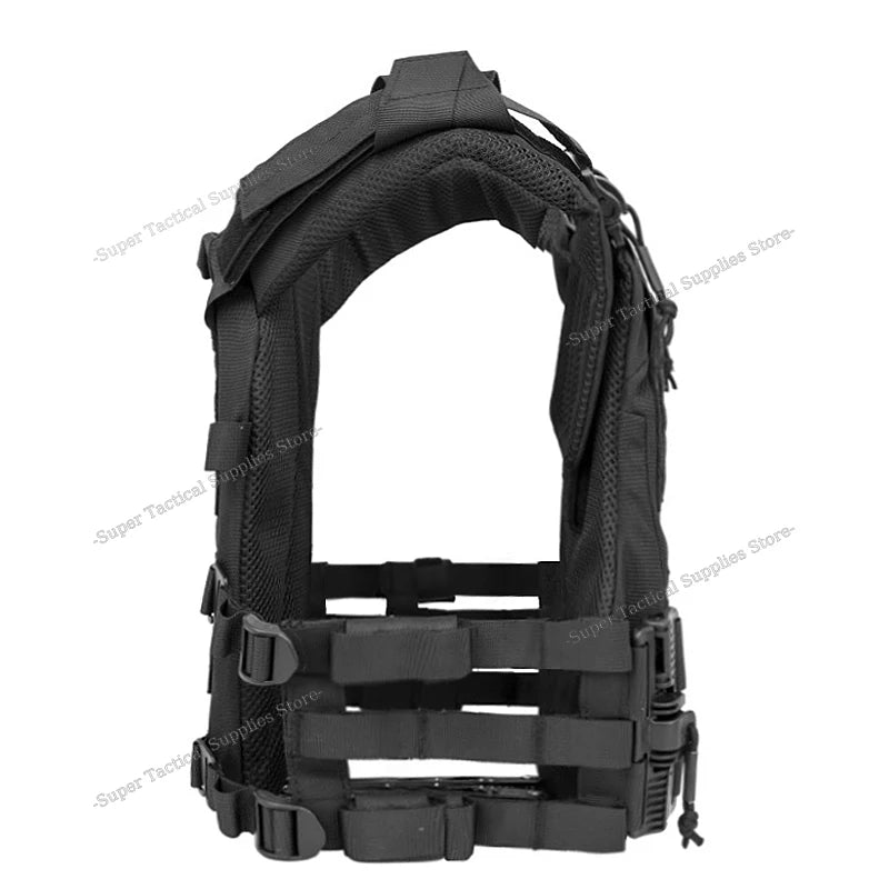 Full-Size Hunting Vest Tactical Plate Carrier MOLLE Airsoft Gear Outdoor Quick Release Fast Adjust Cummerbund Chest Rig