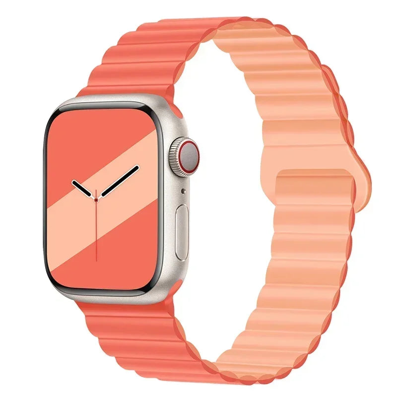 Magnetic Silicone Apple Watch Band – Sport Strap for iWatch All Series