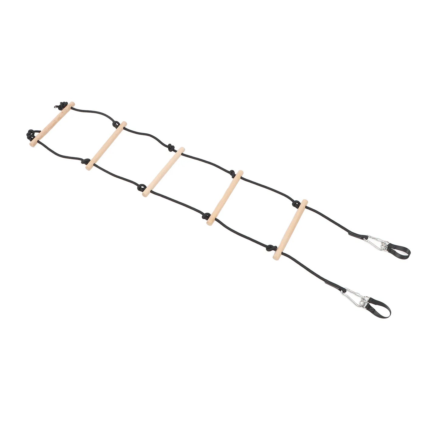 Kids Hanging Ladder Multifunctional Easy To Use Kids Swing Rope Ladder 5 Steps 100kg Prevent Slip Wooden for Playground