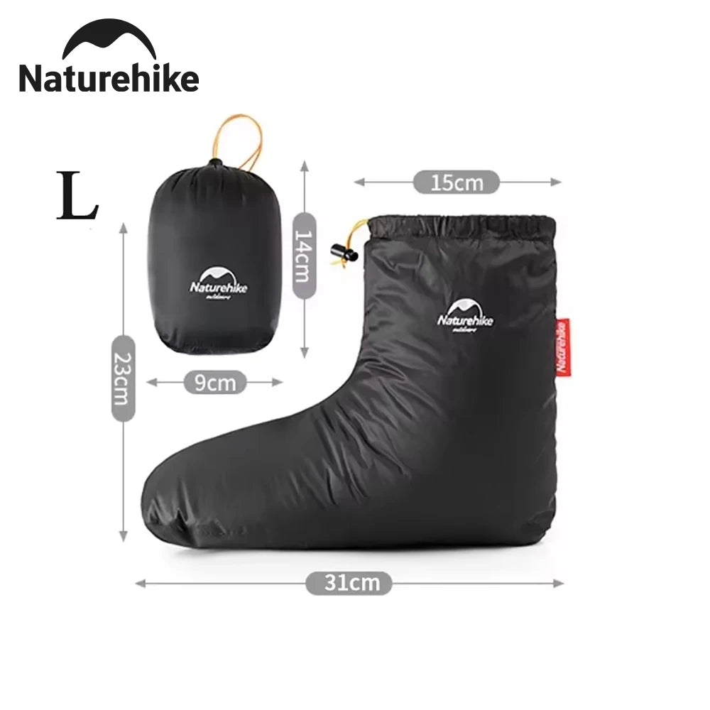 Naturehike Duck Down Foot Cover Ultralight Windproof Winter Warm Shoes Outdoor Waterproof Traveling Hiking Camping Shoes Cover