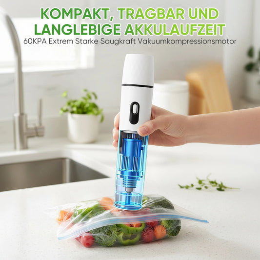 Handheld Mini Food Vacuum Sealer – Portable USB Electric Kitchen Packer