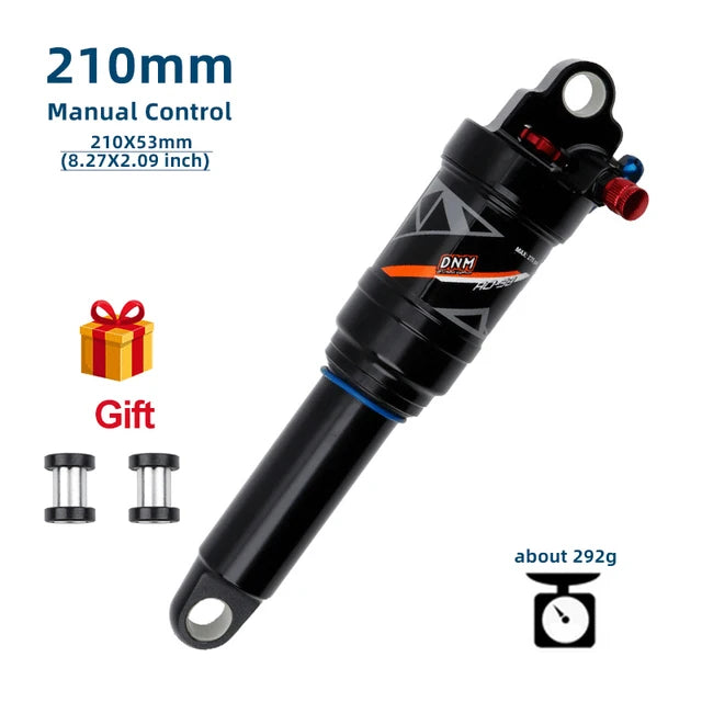 DNM AO38RC Soft Tail Mountain Bike Rear Air Shock Absorber Wire-controlled Lockable Rebound 165 190/200mm Bcycle Shock Absorber