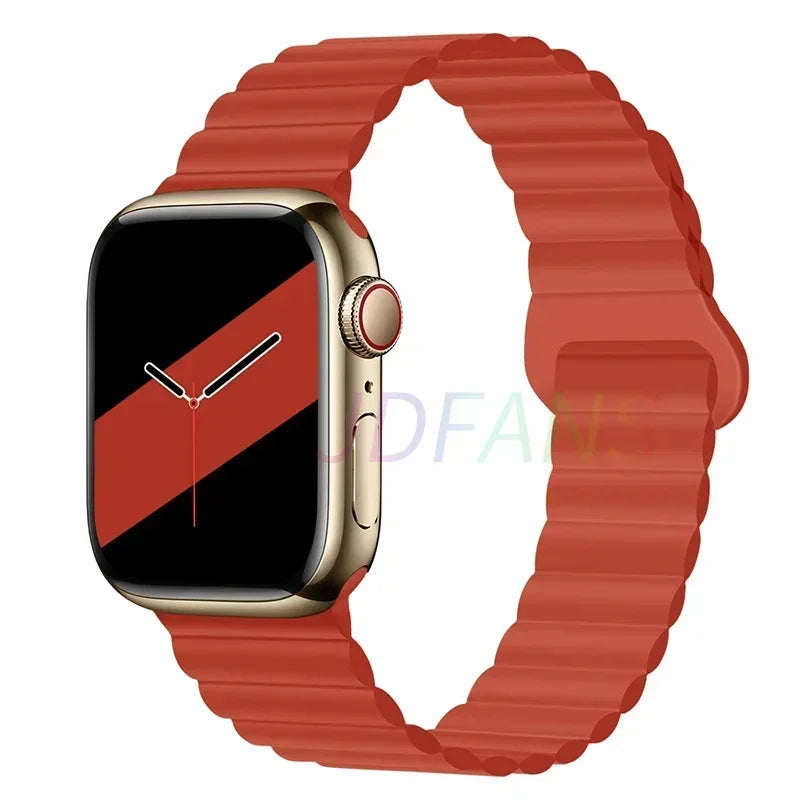 Magnetic Silicone Apple Watch Band – Sport Strap for iWatch All Series