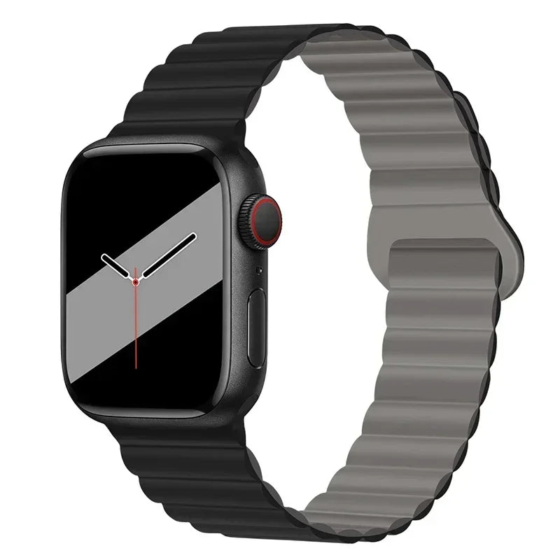 Magnetic Silicone Apple Watch Band – Sport Strap for iWatch All Series