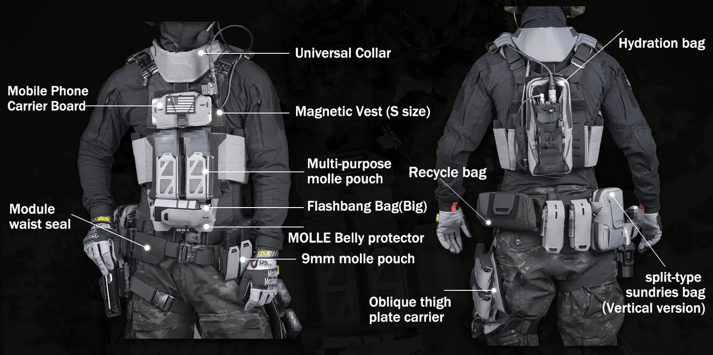 DMgear Tactical Helmet Counterweight Pouch MK1 MK2 – MOLLE Balance Weight Bag for Airsoft