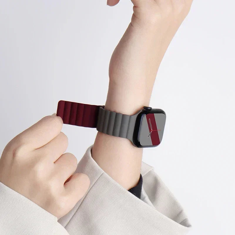 Magnetic Silicone Apple Watch Band – Sport Strap for iWatch All Series
