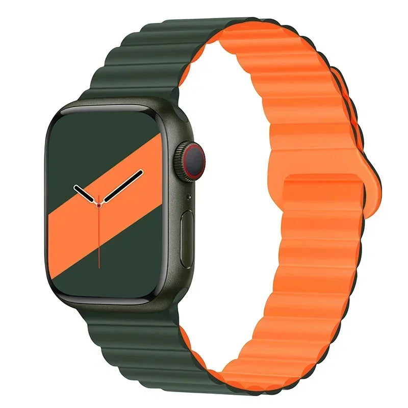 Magnetic Silicone Apple Watch Band – Sport Strap for iWatch All Series