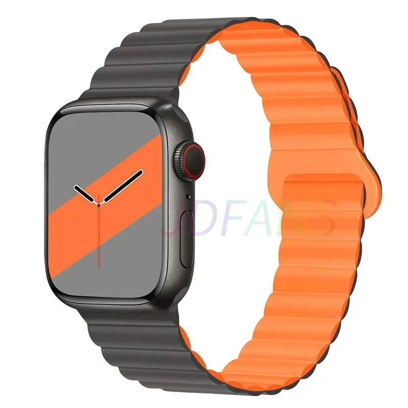 Magnetic Silicone Apple Watch Band – Sport Strap for iWatch All Series