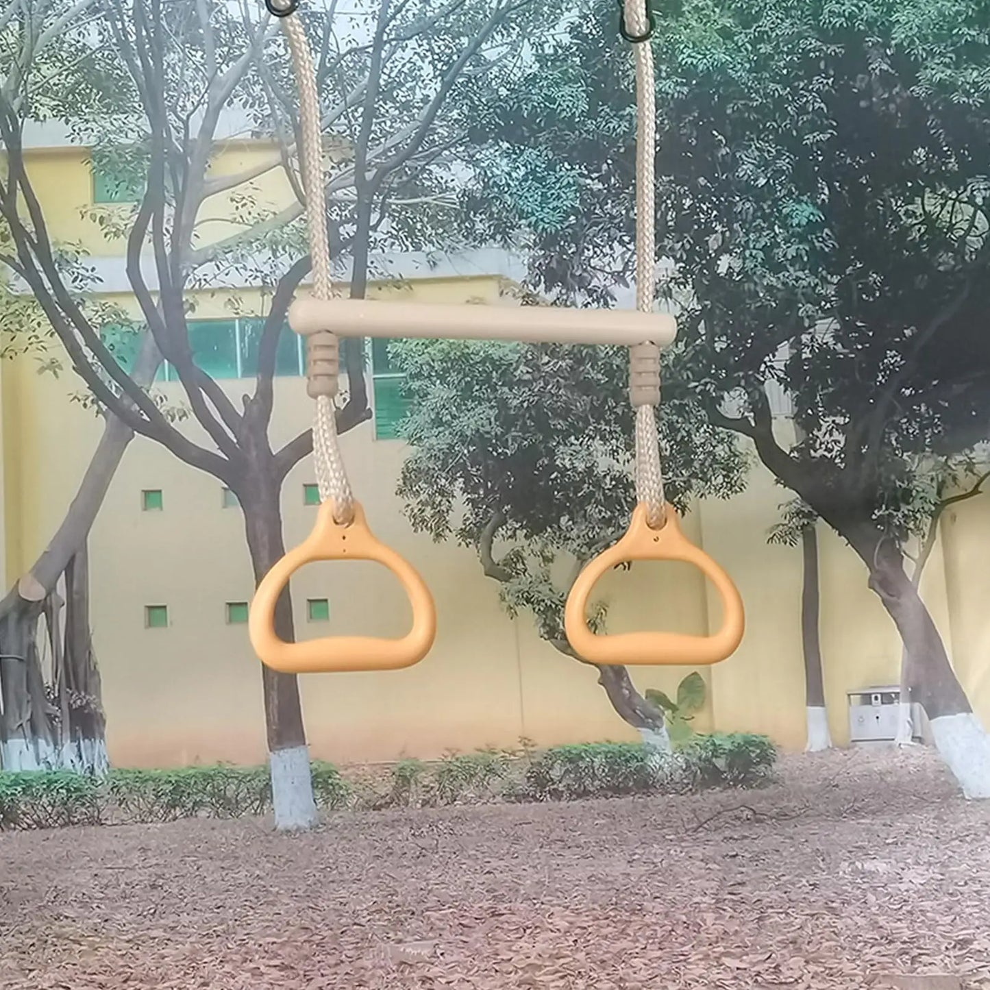 Trapeze Swing Bar Playground Equipment Rings Bar Ergonomic Sensory Game Easy installation For Children Indoor Playtime Backyard