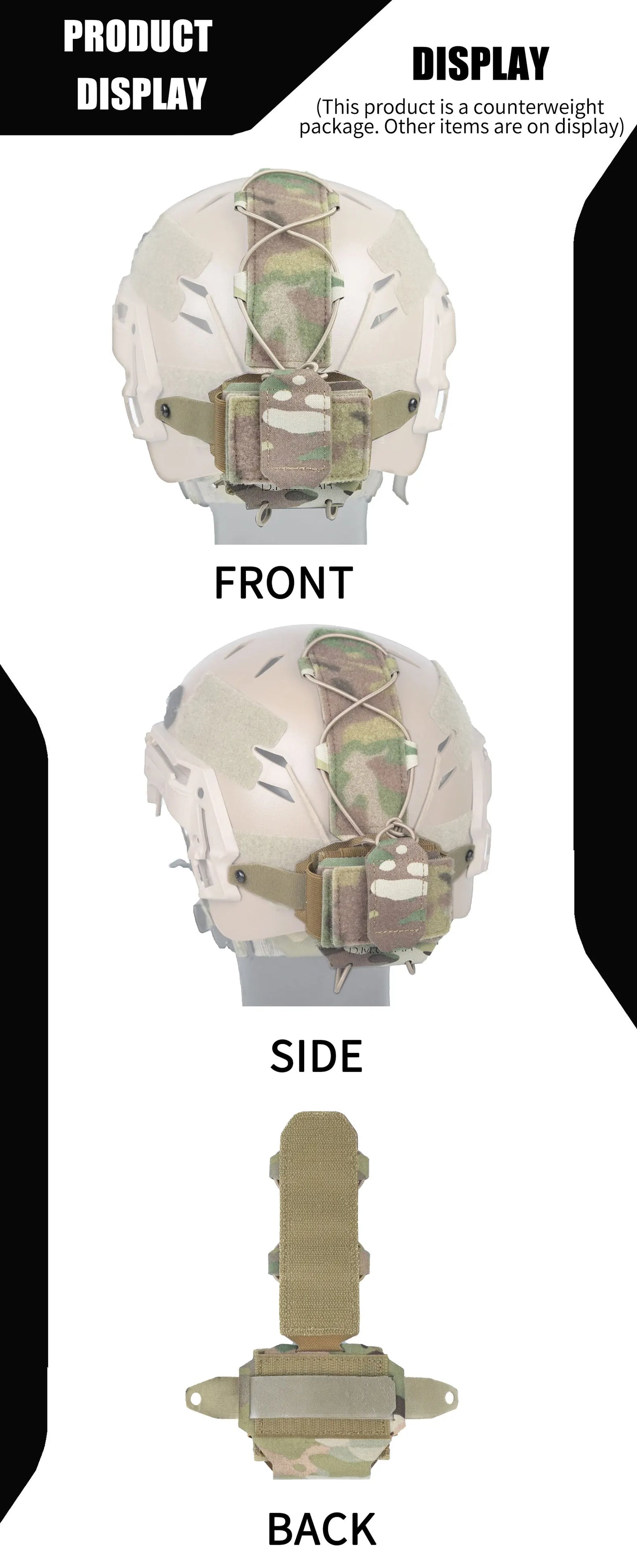 DMgear Tactical Helmet Counterweight Pouch MK1 MK2 – MOLLE Balance Weight Bag for Airsoft