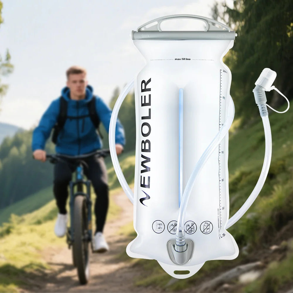 NEWBOLER  2L Water Bladder Hydration Pack Reservoir BPA Free PEVA Water Storage Bag for Camping Cycling Running Hiking