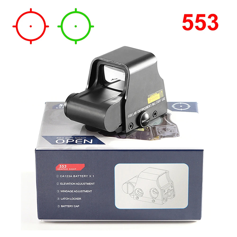 553 Holographic Red & Green Dot Sight – Reflex Riflescope for 20mm Rails