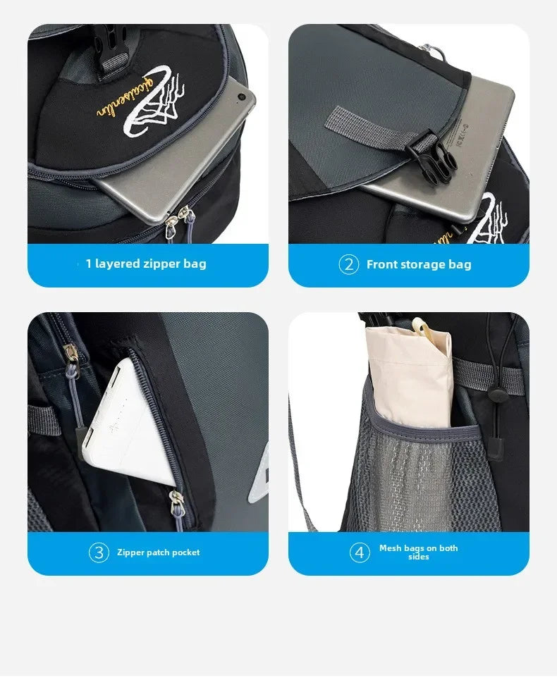 Large Capacity Outdoor Travel Backpack – Waterproof Camping Hiking Mountaineering Bag