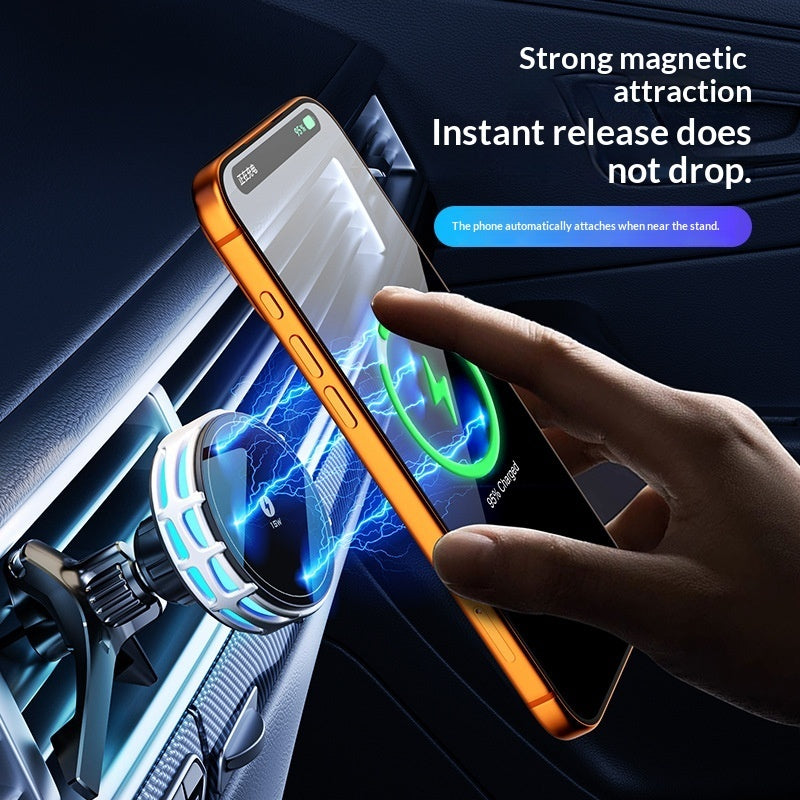 15W Wireless Charging Magnetic Car Mount – Fast Charge Phone Holder