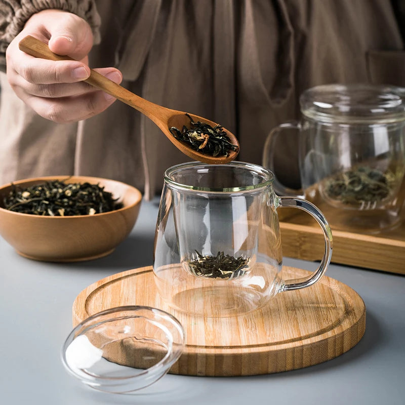 Chinese Style Tea Mug with Lid Filter.Coffee Cups Tea Set Mugs Beer Drink Office Mug Drinkware Heat-Resistant Glass Cup